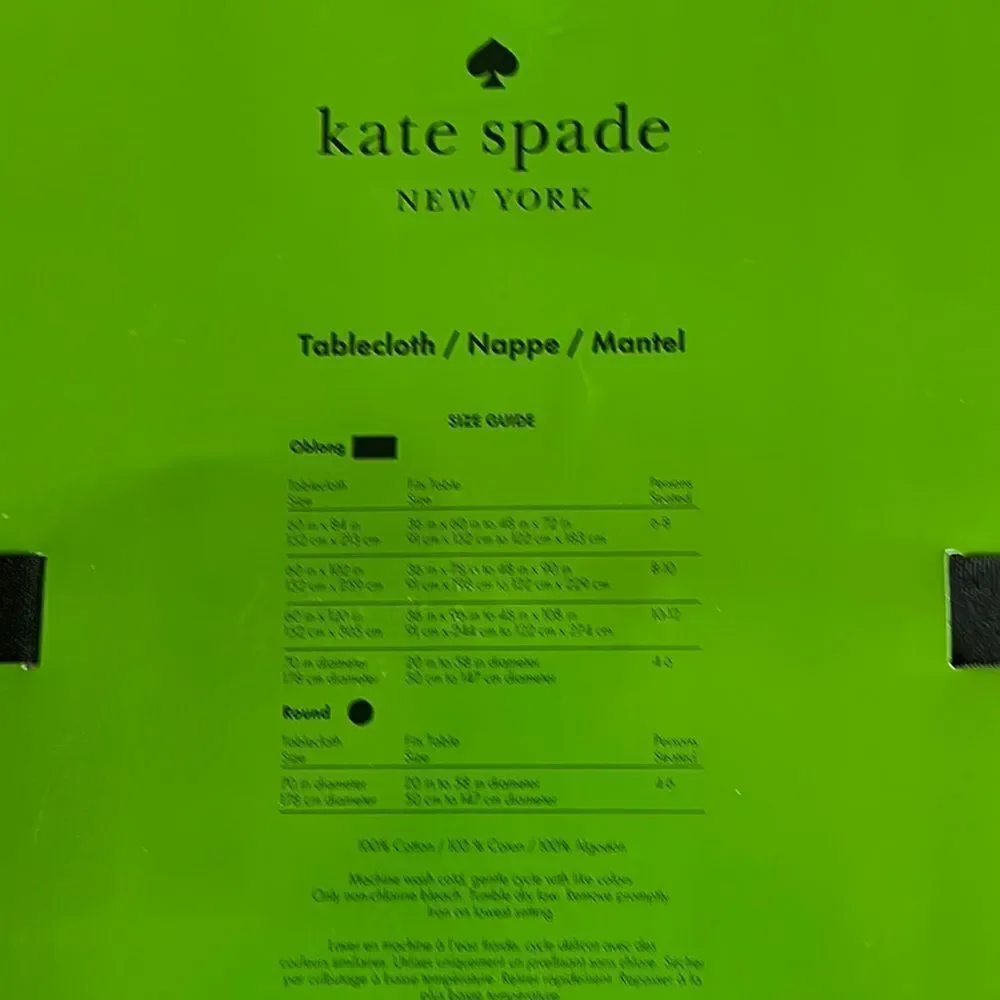 Kate Spade New York Oblong Red Bow Tablecloth!